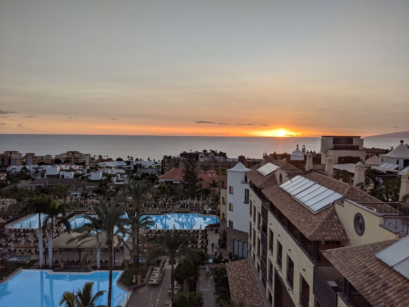 Sunset looking out over the sea