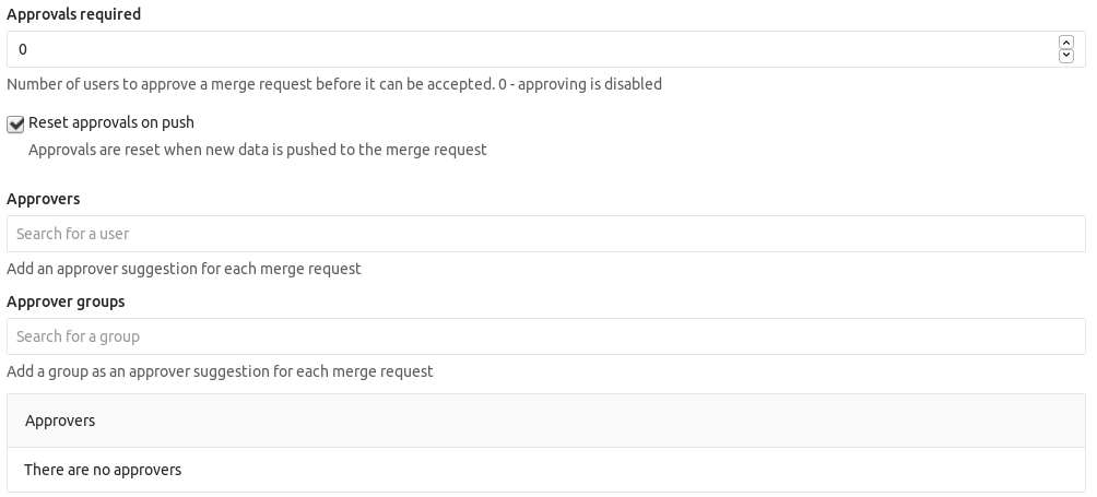 GitLab's approvals section