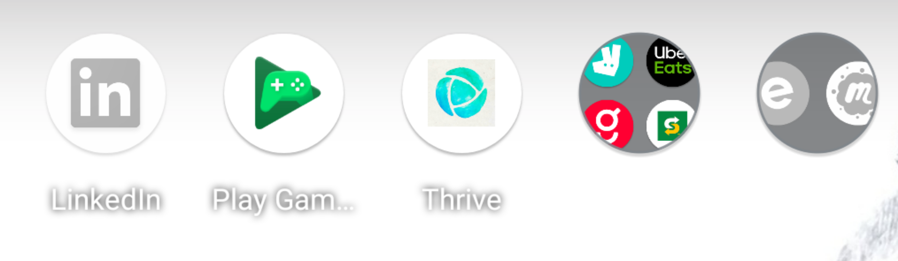Apps that are disabled by Focus Mode have grey logos, whereas apps that are enabled have their regular colour logos