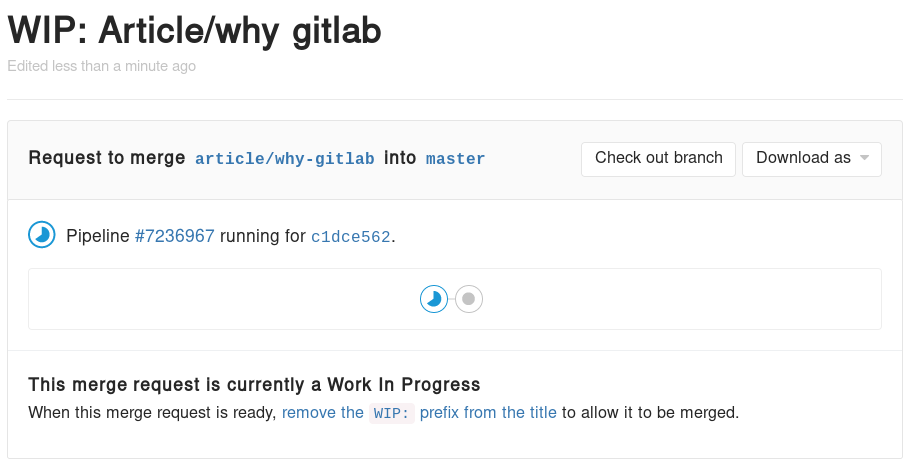 GitLab stops WIP Merge Requests from being merged until the WIP is removed from the title