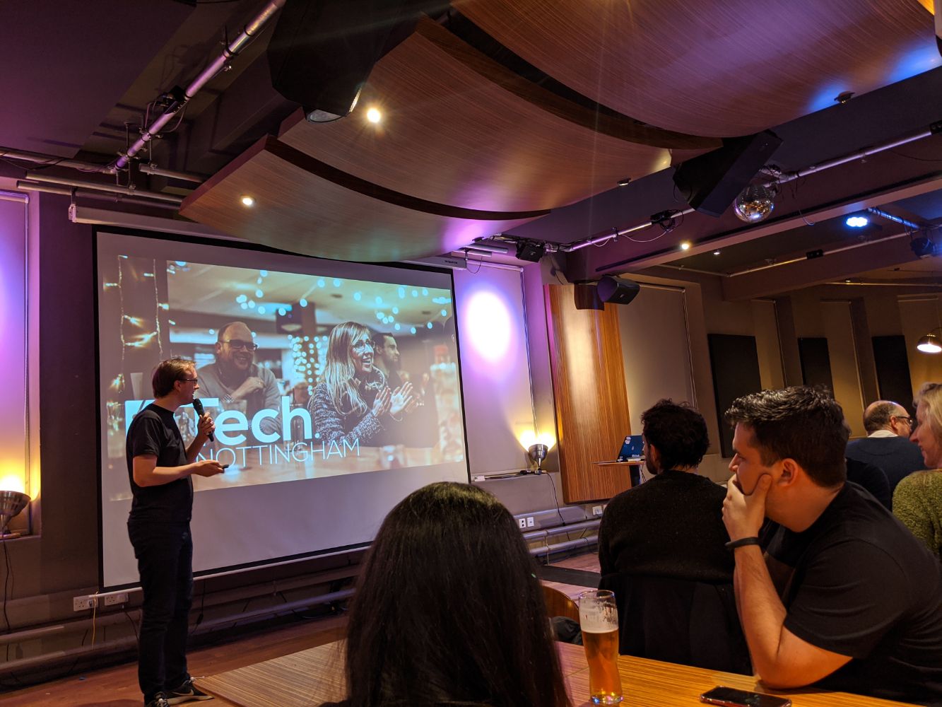 Andrew with the Tech Nottingham opening slides Andrew with the Tech Nottingham opening slides