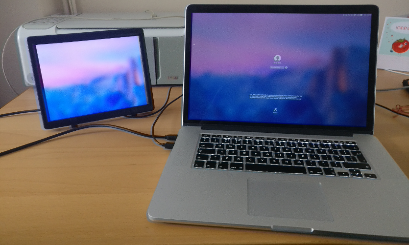 My work Macbook Pro + Packed Pixel setup