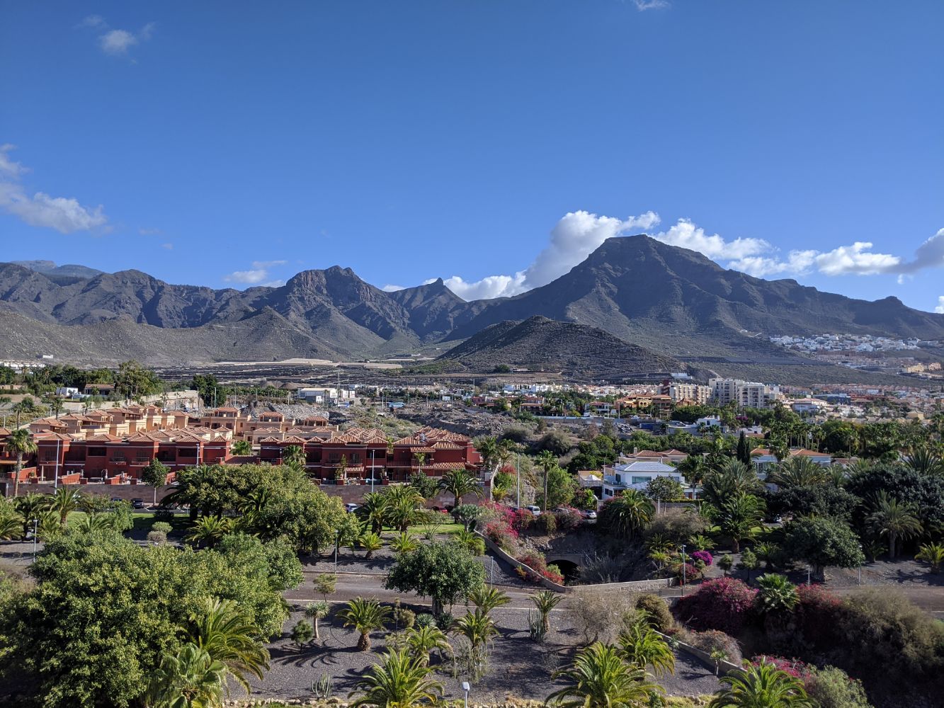 Tall mountains with villages all the way up Tall mountains with villages all the way up