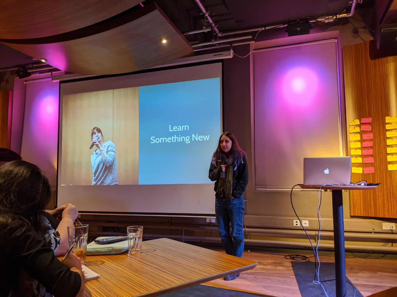 Jess' slides saying "Learn something new" Jess' slides saying "Learn something new"