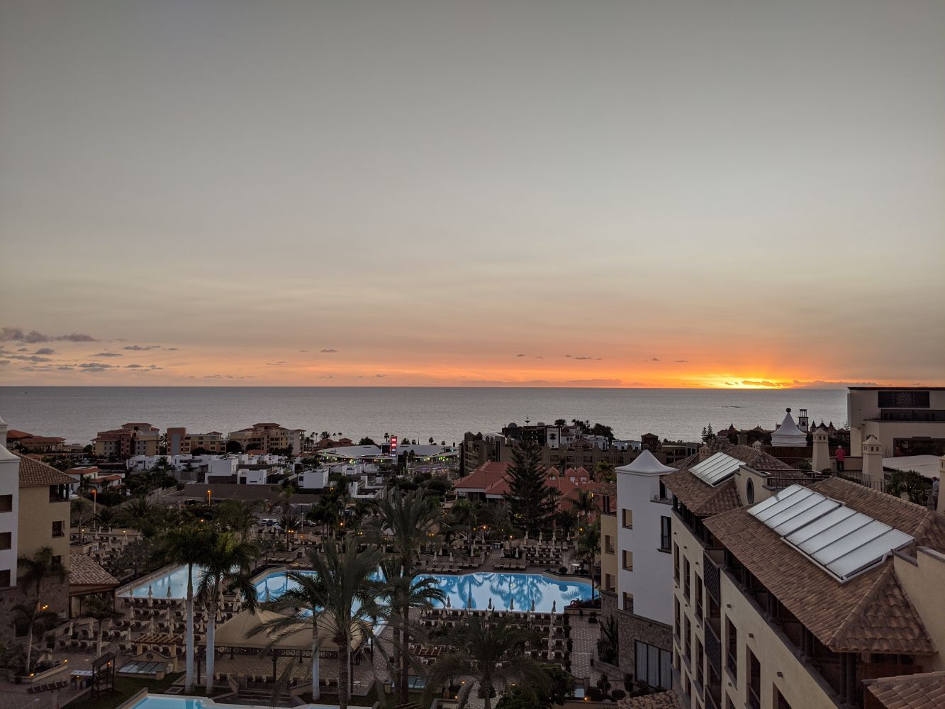Sunset looking out over the sea