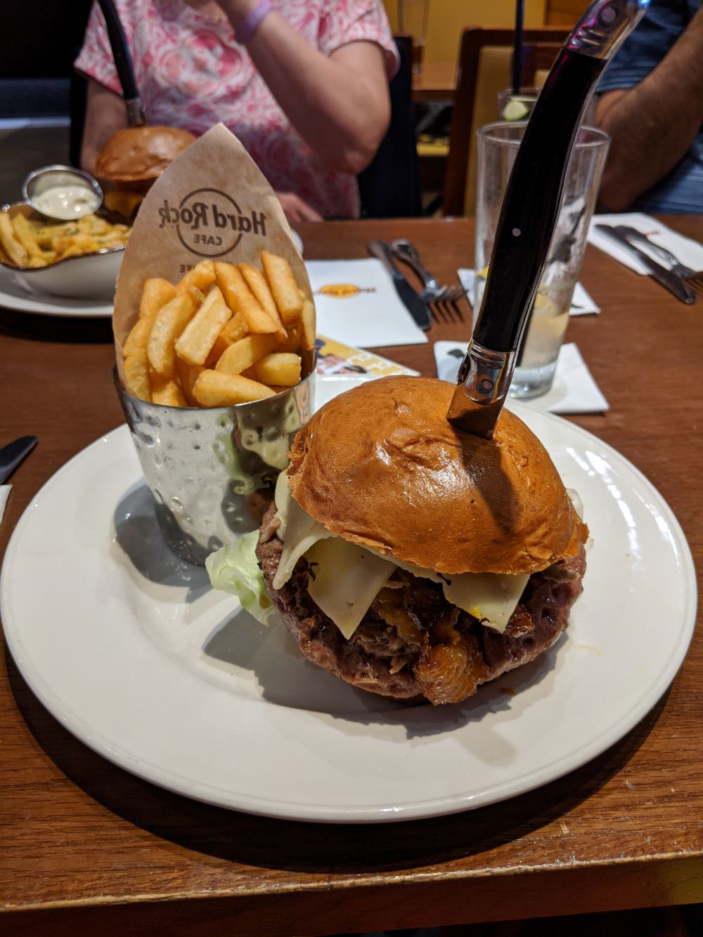 A large burger